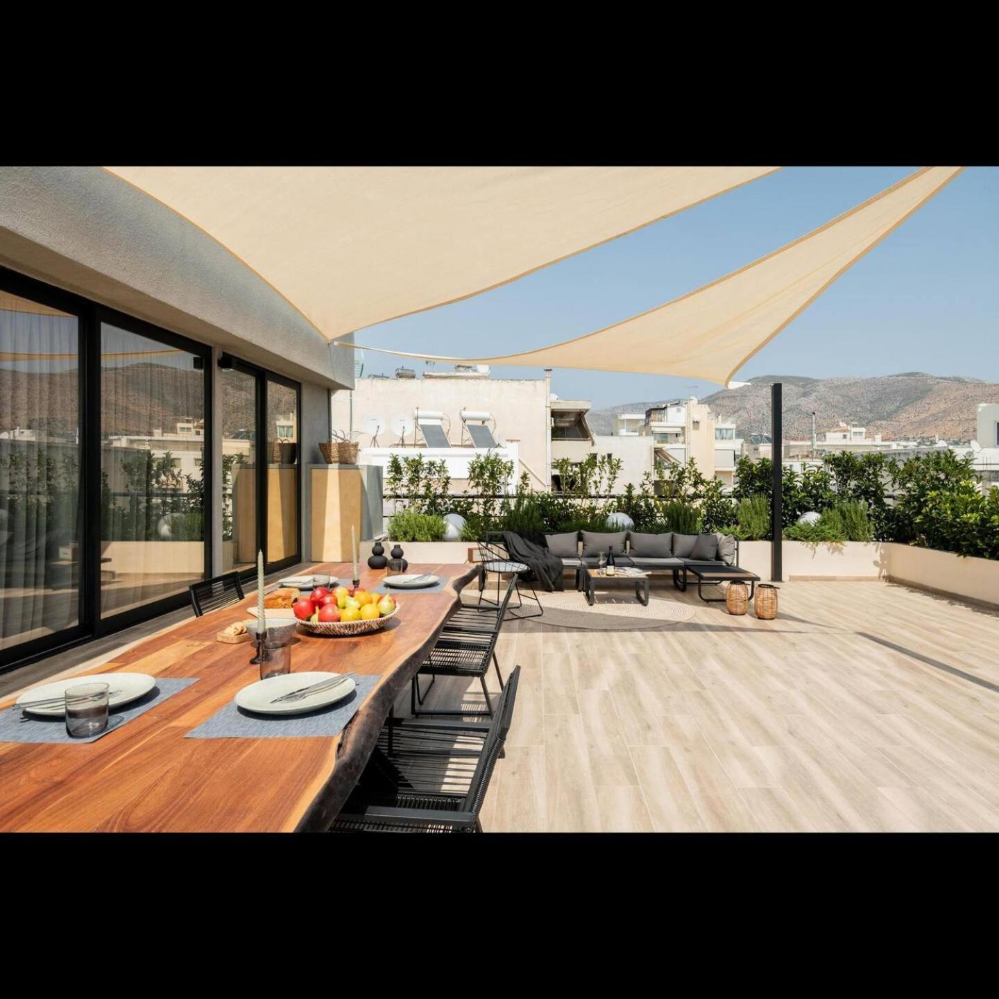 雅典5Bd Luxury Penthouse With Sea View公寓 外观 照片